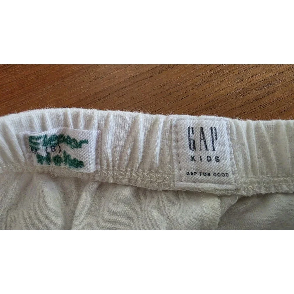 Gap Kids Girl's White Pedal Pushers Leggings Size M (8-9) READ Description